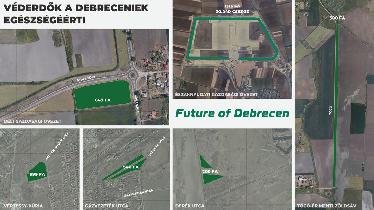 Future of Debrecen, faültetés, környezetvédelem, zöld beruházás, véderdő