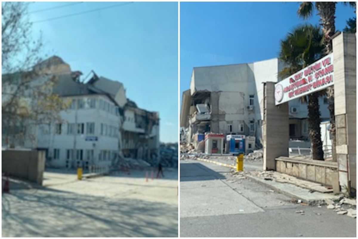 A kórház épülete is súlyosan megrongálódott Antakyában