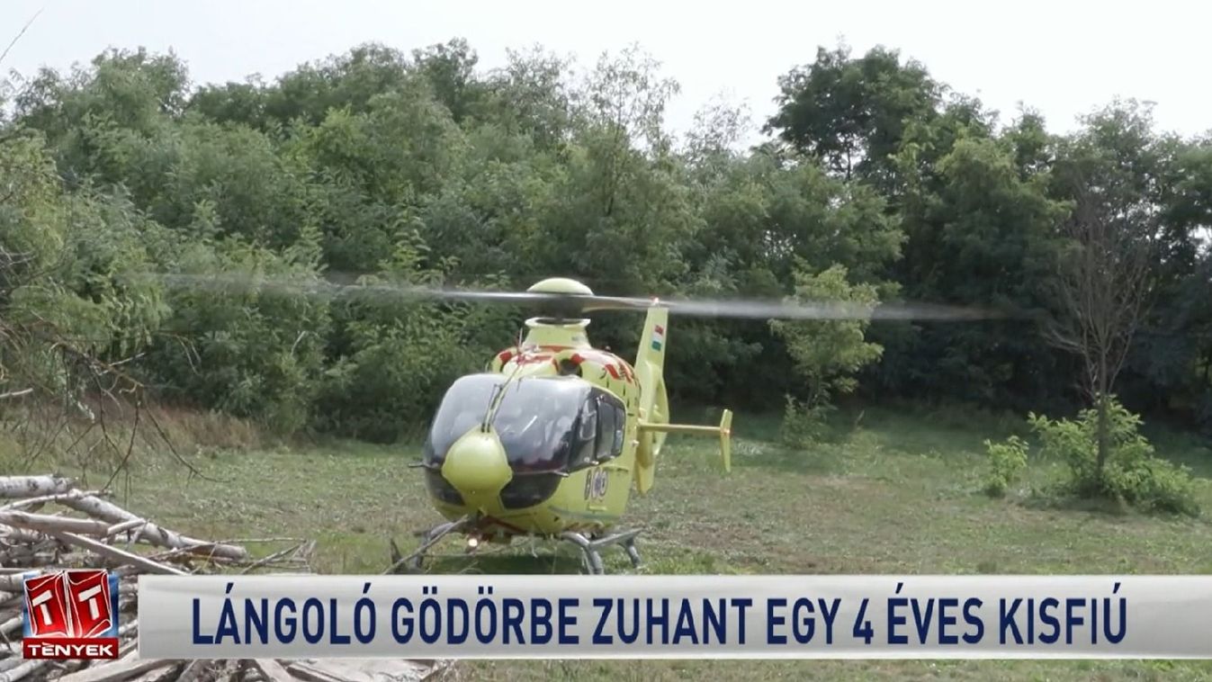 Lángoló gödörbe zuhant egy négyéves kisfiú, helikopter vitte kórházba Hajdúnánásról – videóval