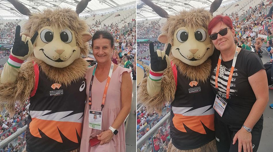 A sárándi Pál Enikő (b) és Fekete Anna is részt vett a budapesti atlétikai világbajnokságon