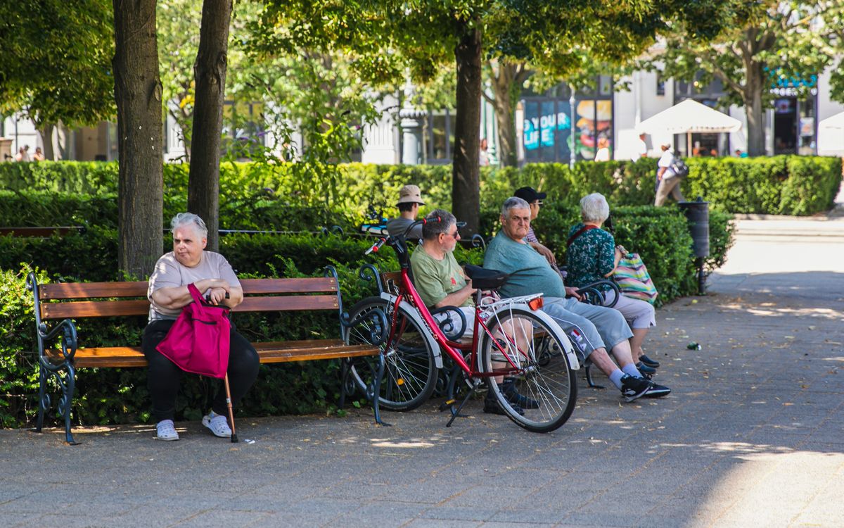 A kánikula az idősekre is hatással van, sokan a fa alatt hűsölnek Debrecenben
Haon meleg nyár hőség