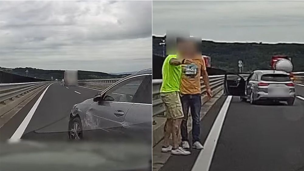 Pillanatképek a videóból – a balesetről készült teljes felvételt a cikk alján nézheti meg