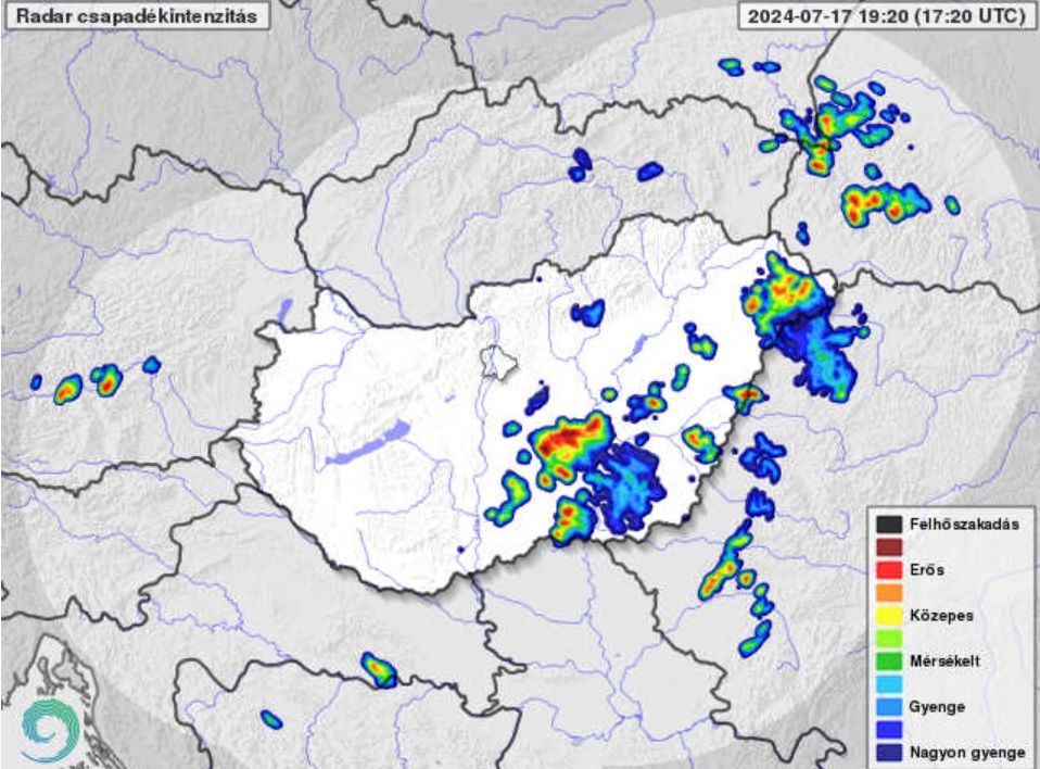 időjárás eső zivatar