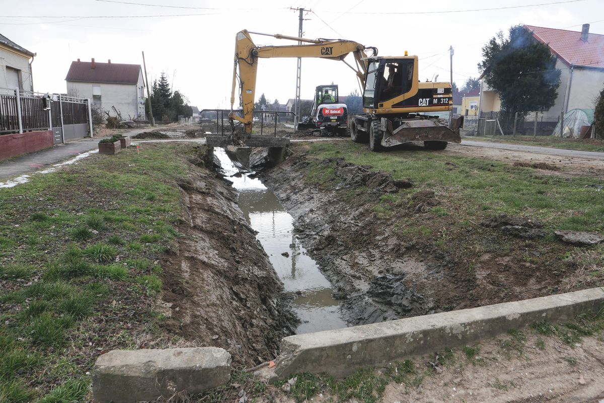 Belvízelvezető rendszert korszerűsít Nyírmártonfalva