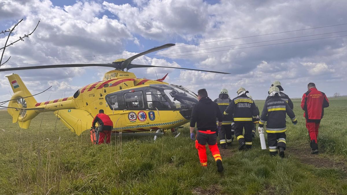 Baleset Püspökladány és Sárrétudvari között: mentőhelikoptert is a helyszínre riasztottak