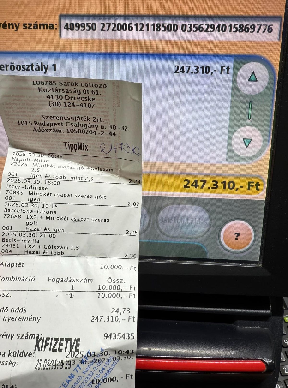 Képernyőkép a Tippmixpro kapcsolati oldaláról, ügyfélszolgálati opciókkal