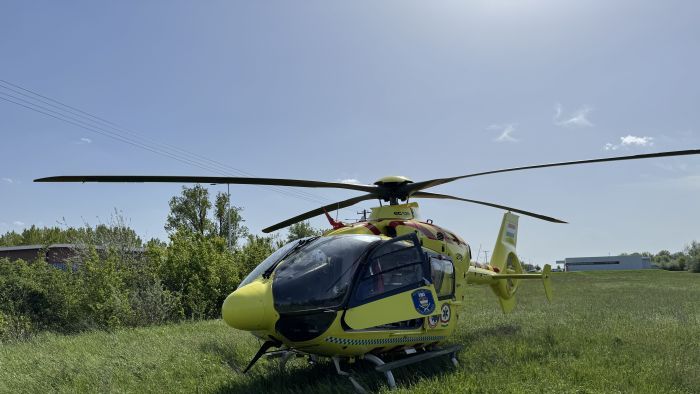 Mentőhelikopter Hajdúszoboszlón