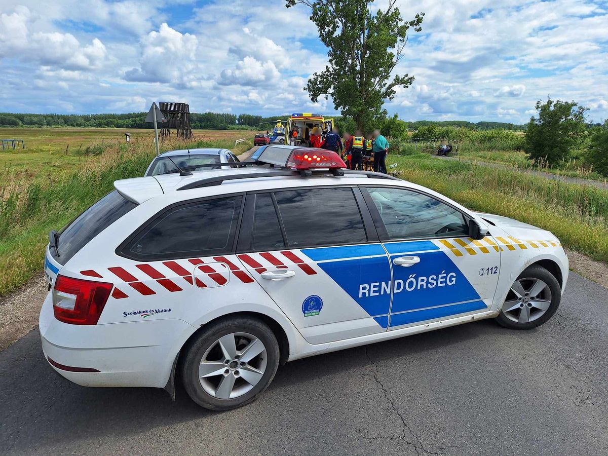 Baleset Balmazújváros és Nagyhegyes között, mentőhelikoptert is riasztottak