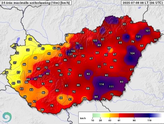 Lecsapott a vihar Debrecenre és Hajdú-Biharra! Szinte kiakadt a széltérkép a debreceni reptéren tomboló, orkán erejű széltől