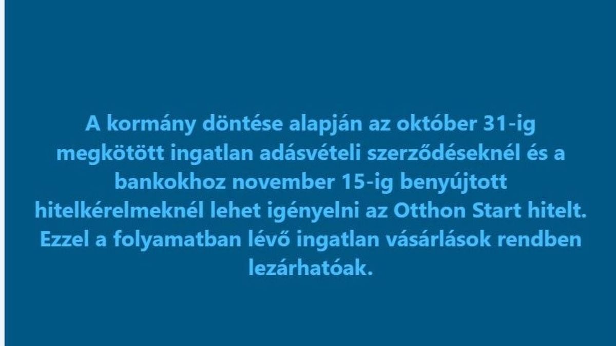 Otthon Start: még négy napig lehet lakást venni, itt vannak a pontos határidők ( frissítve)